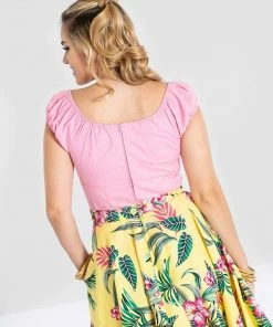 Hell Bunny Melissa Top In Candy Pink 8 Hell Bunny Melissa Top In Candy Pink