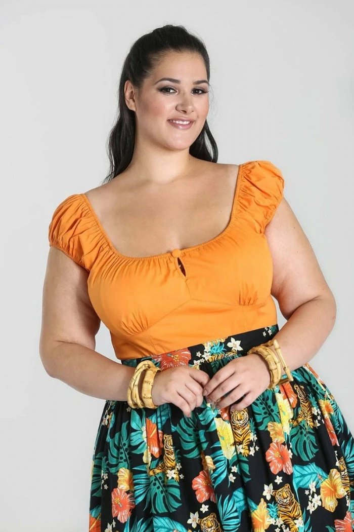 Hell Bunny Melissa Top - Orange 3 Hell Bunny Melissa Top - Orange