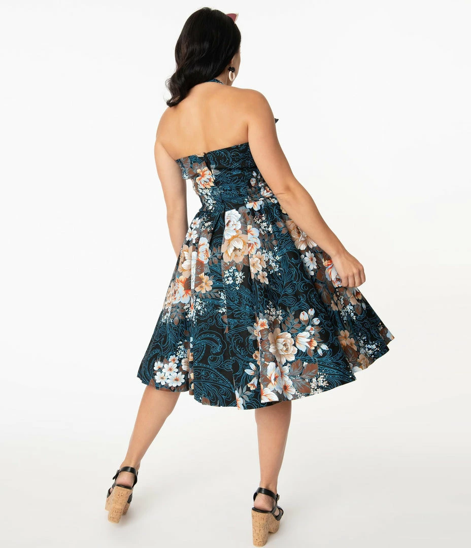 Unique Vintage Orchard Navy Floral Swing Dress 4 Unique Vintage Orchard Navy Floral Swing Dress