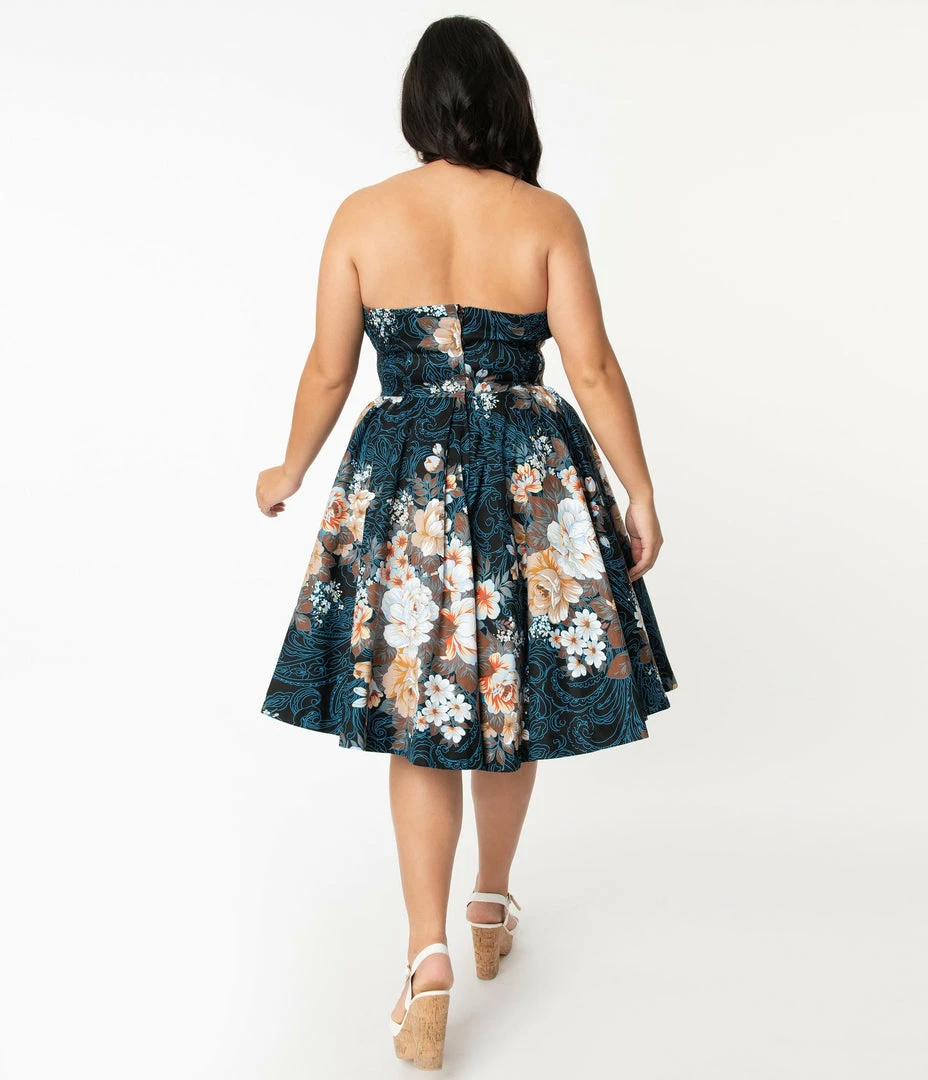 Unique Vintage Orchard Navy Floral Swing Dress 7 Unique Vintage Orchard Navy Floral Swing Dress