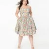 Unique Vintage Darcy Owl Print Swing Dress
