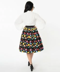 Unique Vintage Planets Swing Skirt