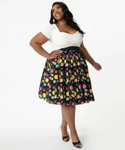 Unique Vintage Planets Swing Skirt
