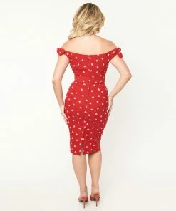 Unique Vintage Connie Heart Wiggle Dress