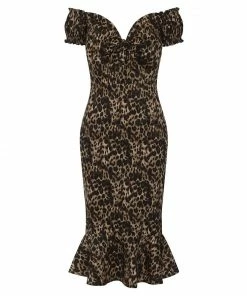 Collectif Sasha Leopard Pencil Dress 10 Collectif Sasha Leopard Pencil Dress