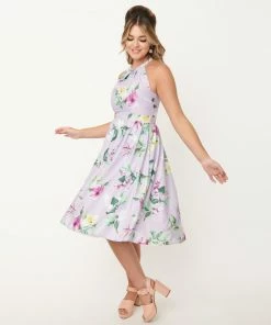 Unique Vintage Floral Lombard Dress