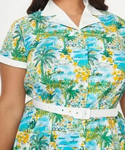 Unique Vintage Alexis Seaside Print Dress 17 Unique Vintage Alexis Seaside Print Dress