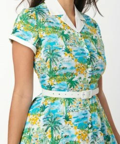Unique Vintage Alexis Seaside Print Dress 13 Unique Vintage Alexis Seaside Print Dress