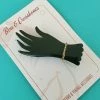 Bow & Crossbones Lillianna Hand Brooch - Black