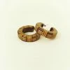 Bow & Crossbones Kane Wicker 2 Tone Hoop Stud Earrings - Oh Honey! Accessories