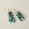 Bow & Crossbones Marcella Earrings - Green, Black & White Accessories