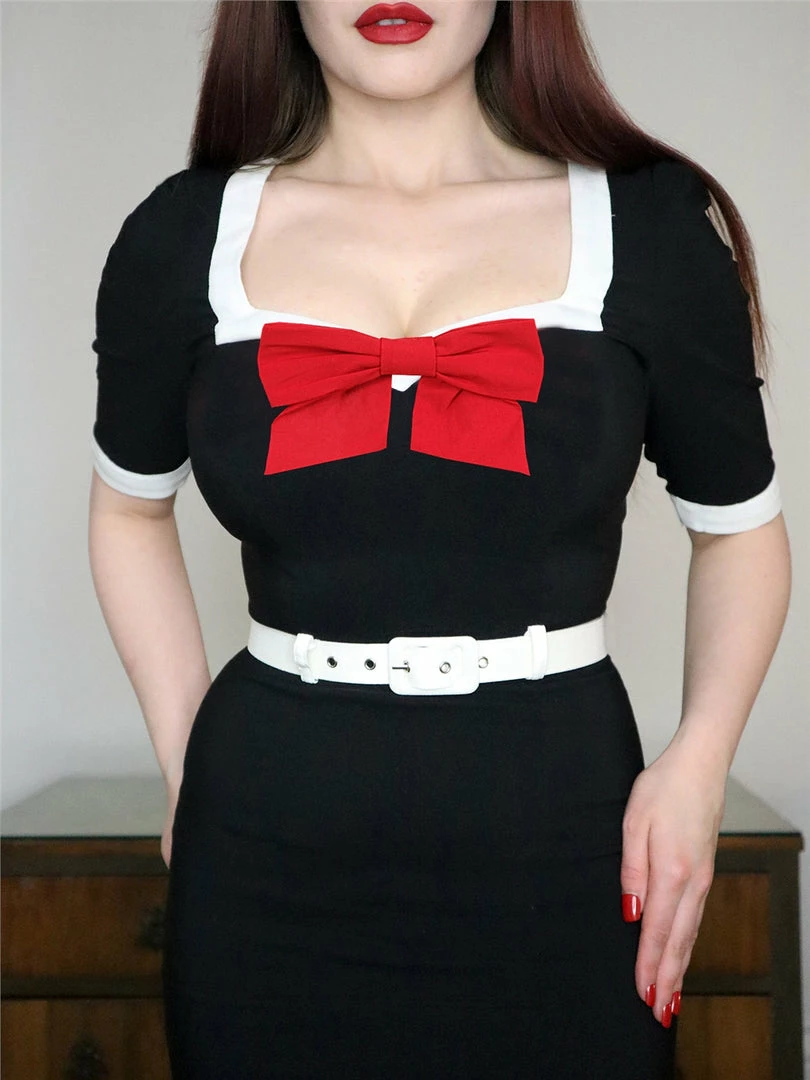 Collectif Sadie 50s Pencil Dress 8 Collectif Sadie 50s Pencil Dress