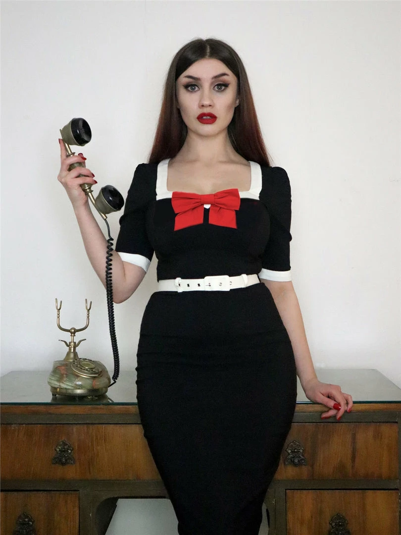 Collectif Sadie 50s Pencil Dress 9 Collectif Sadie 50s Pencil Dress