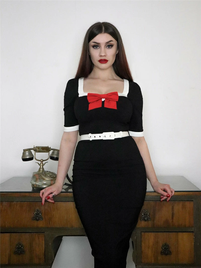 Collectif Sadie 50s Pencil Dress 3 Collectif Sadie 50s Pencil Dress