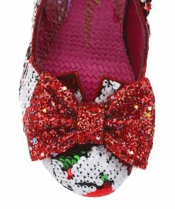 Irregular Choice Nick Of Time Shoes - Red & White