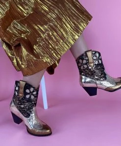 Irregular Choice Pollywood Boots - Bronze