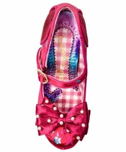 Irregular Choice Snow Drop Shoes - Red/Burgundy