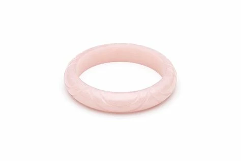 Splendette Midi Pale Peach Fakelite Bangle 3 Splendette Midi Pale Peach Fakelite Bangle