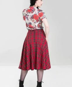 Hell Bunny Irvine Tartan Swing Skirt