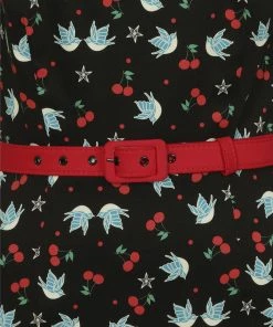 Collectif Meg Swallows & Cherries Pencil Dress 8 Collectif Meg Swallows & Cherries Pencil Dress