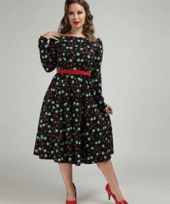 Collectif Meg Swallows & Cherries Swing Dress