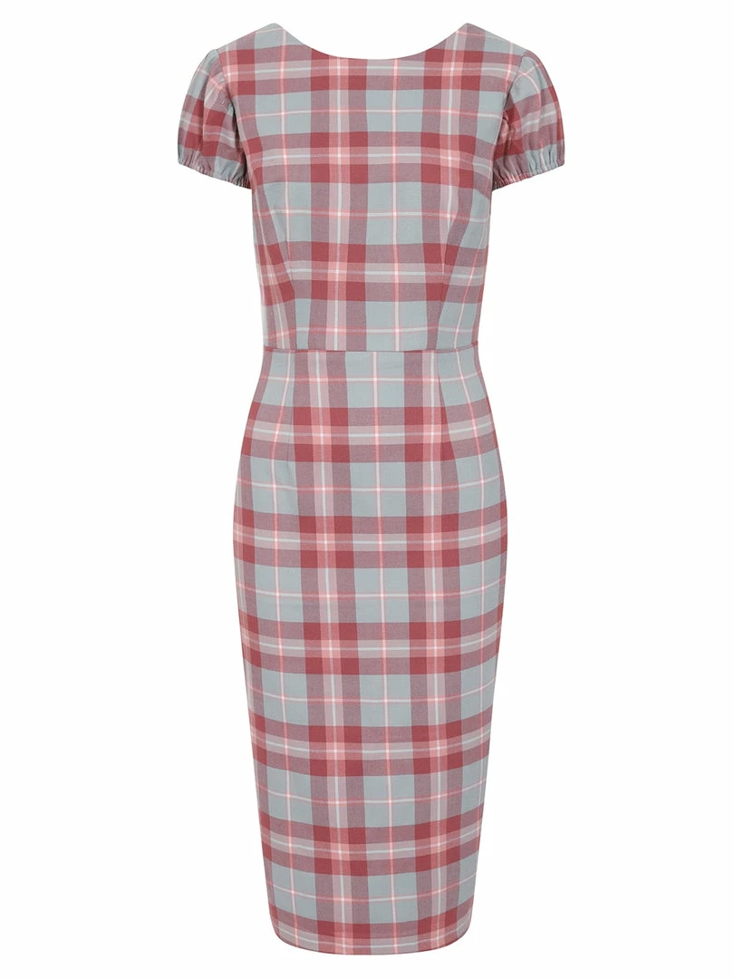 Collectif Demira Princess Check Pencil Dress 4 Collectif Demira Princess Check Pencil Dress