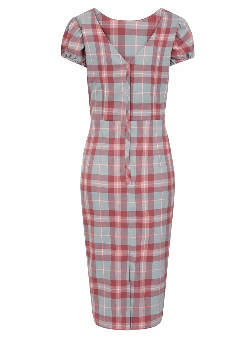 Collectif Demira Princess Check Pencil Dress 5 Collectif Demira Princess Check Pencil Dress