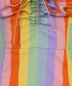 Collectif Sasha Vintage Rainbow Fishtail Dress