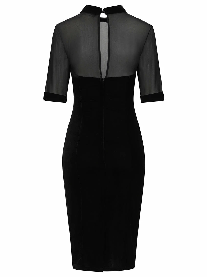 Collectif Wednesday Velvet Pencil Dress 9 Collectif Wednesday Velvet Pencil Dress