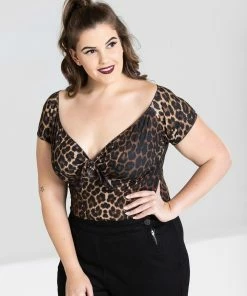 Hell Bunny Feline Top - Leopard