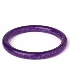 Splendette Narrow Purple Glitter Bangle