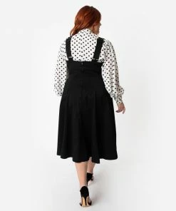 Unique Vintage Amma Suspender Swing Skirt