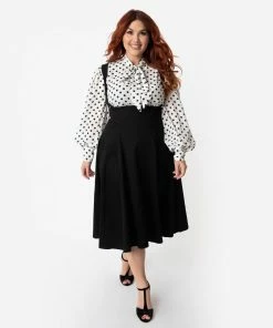 Unique Vintage Amma Suspender Swing Skirt