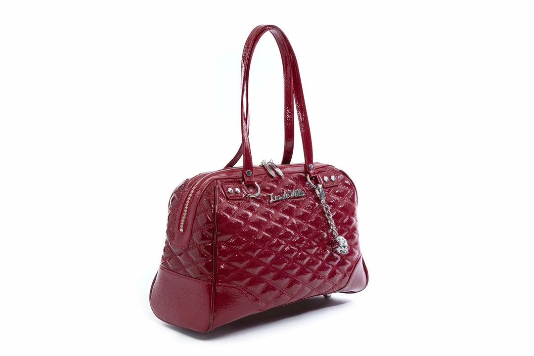 Lux De Ville Temptress Tote Medium - Red Crinkle Patent 3 Lux De Ville Temptress Tote Medium - Red Crinkle Patent