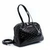 Lux De Ville Temptress Tote Medium - Black Crinkle Patent