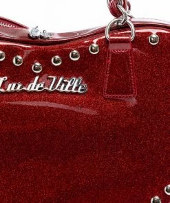 Lux De Ville Tainted Love Tote - Red Rum Sparkle