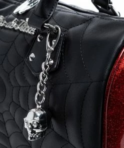 Lux De Ville Maltese Medium Tote - Black & Red Rum Sparkle 8 Lux De Ville Maltese Medium Tote - Black & Red Rum Sparkle