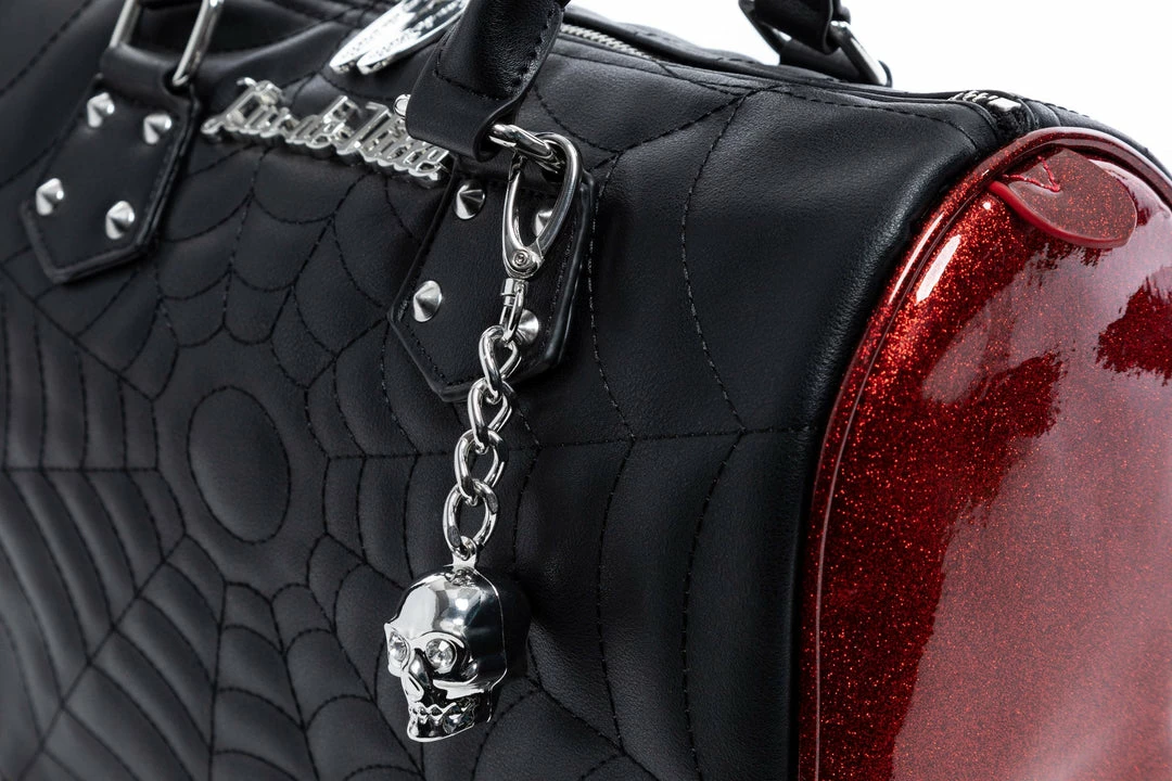 Lux De Ville Maltese Medium Tote - Black & Red Rum Sparkle 5 Lux De Ville Maltese Medium Tote - Black & Red Rum Sparkle