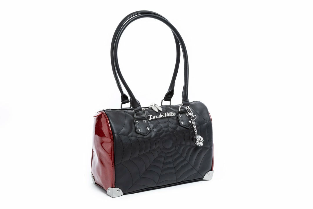 Lux De Ville Maltese Medium Tote - Black & Red Rum Sparkle 3 Lux De Ville Maltese Medium Tote - Black & Red Rum Sparkle