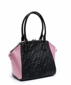 Lux De Ville Lady Lux Medium Tote - Black & Bashful Blush Sparkle