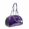 Lux De Ville Roulette Tote - Black & Poisonous Purple Sparkle