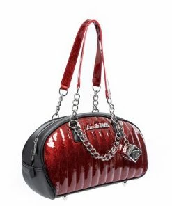 Lux De Ville Roulette Tote - Black & Red Rum Sparkle