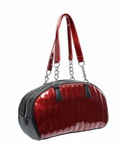 Lux De Ville Roulette Tote - Black & Red Rum Sparkle