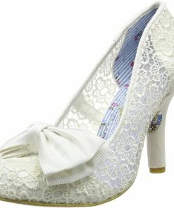 Irregular Choice Mal E Bow Shoes - Cream