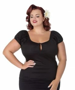 Hell Bunny Melissa Top In Black