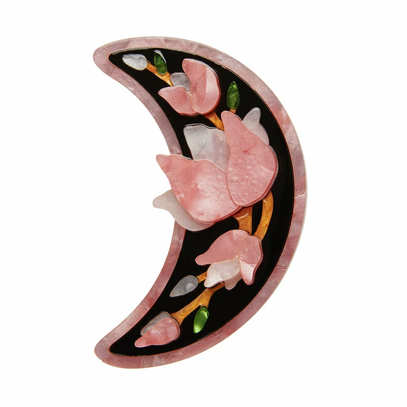Erstwilder Art Nouveau Steel Magnolias Brooch - Pink 3 Erstwilder Art Nouveau Steel Magnolias Brooch - Pink