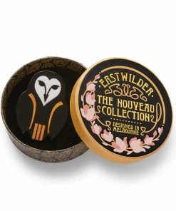 Erstwilder Art Nouveau Owl Ornamental Brooch