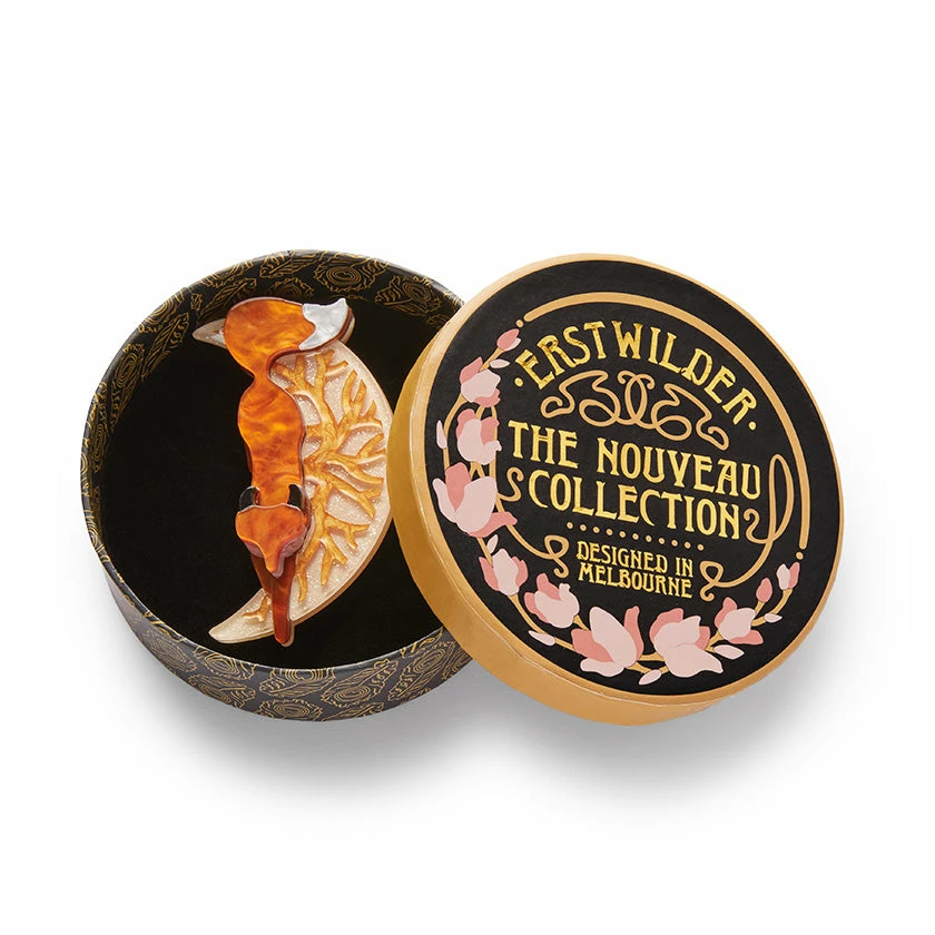 Erstwilder Art Nouveau The Prowling Fox Brooch 4 Erstwilder Art Nouveau The Prowling Fox Brooch