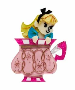 Erstwilder Kitschy Witch Alice's Wonderland Always Tea Time, Alice Brooch