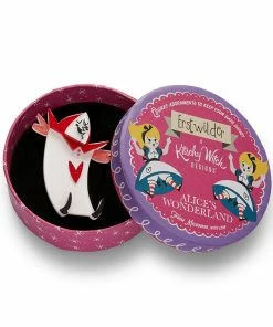 Erstwilder Kitschy Witch Alice's Wonderland Knave Of Hearts Brooch
